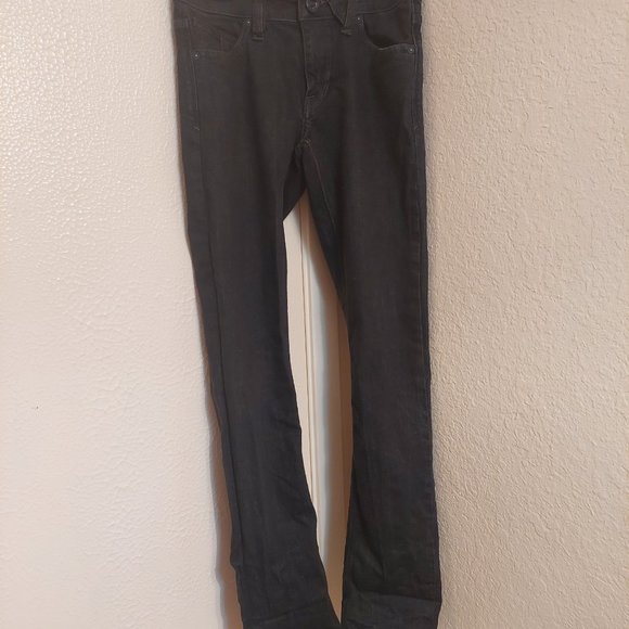 Volcom 2x4 Skinny Dark Wash Jeans Size 28 - Picture 3 of 6